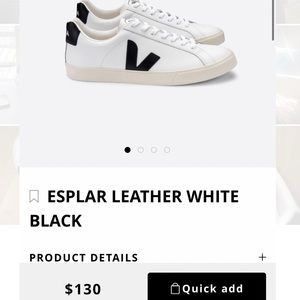 ESPLAR LEATHER WHITE BLACK